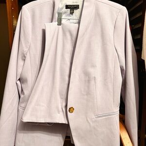 Ann Taylor Pastel Lavender Single-Button Blazer